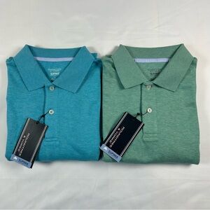 Roundtree & Yorke Teal and Seafoam Green Polo Shirts